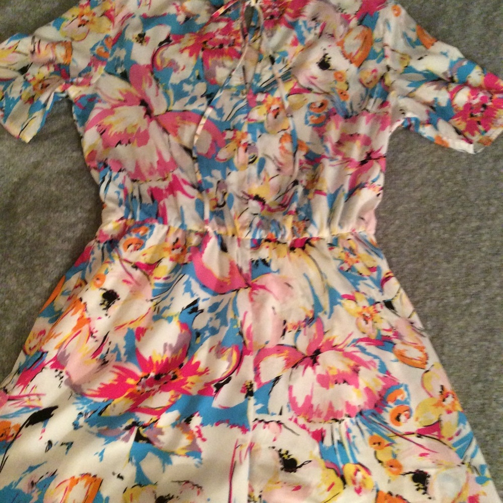 Charles Henry Floral Print Romper